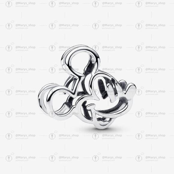 Pandora Disney Mickey Mouse Openwork Charm|Pendant - Picture 1 of 2